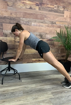 Straight Arm Plank - Chair