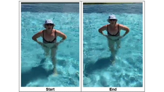 Backwards Walking- hydrotheraphy moves to improve balance