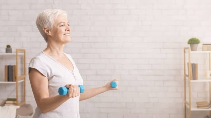 senior woman exercising