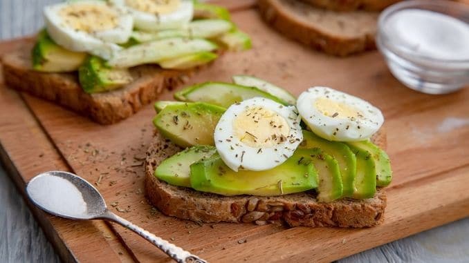 sliced ripe avocado sandwiches