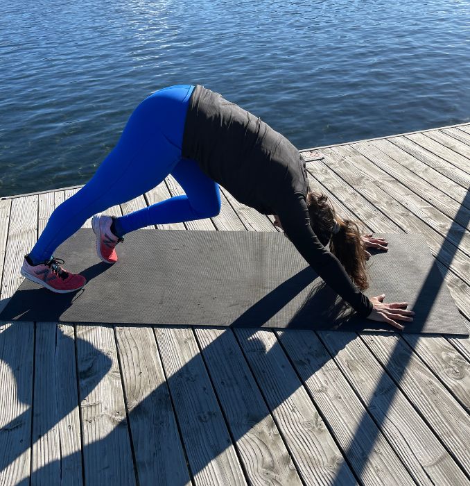 Downward Dog with Alternating Knees 2