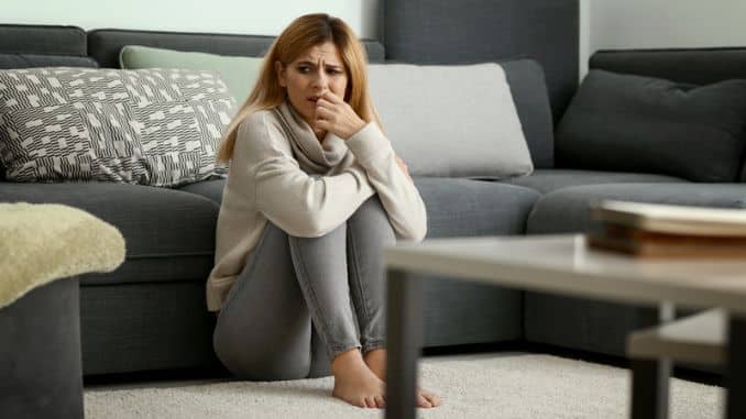 woman having panic attack home-Deal With A Panic Attack