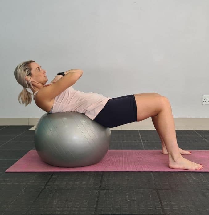 Stability Ball Crunch 1