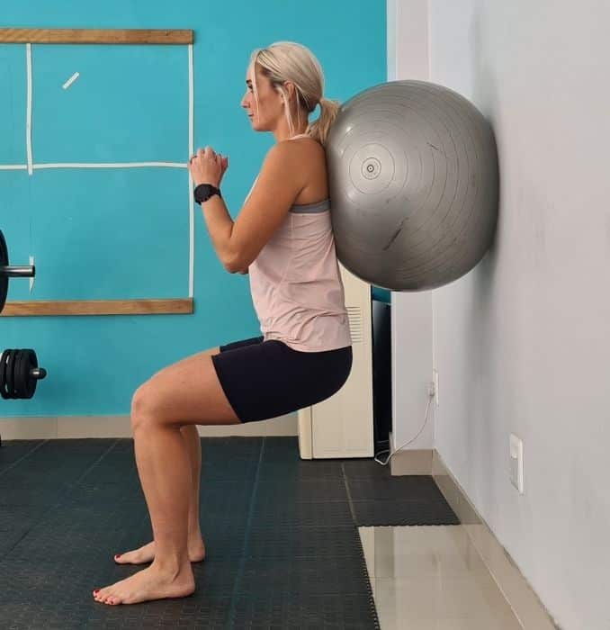 Stability Ball Wall Squats 2