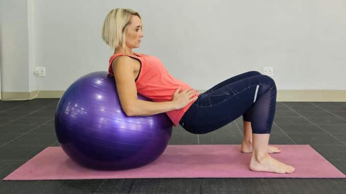 Stability Ball Bridge - start