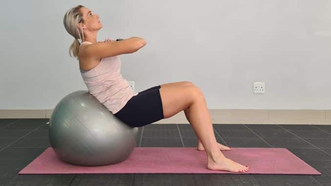 Stability Ball Crunch - end