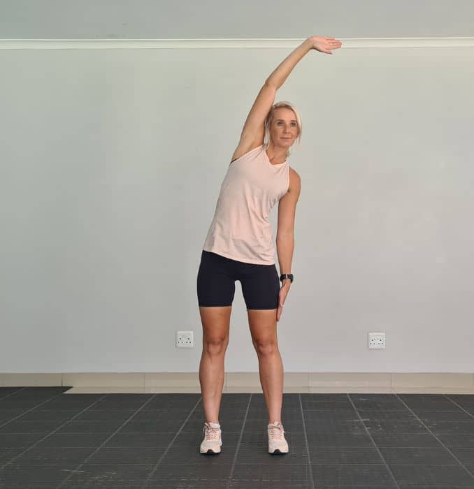 overhead reach - end - Resistance Band Stretches