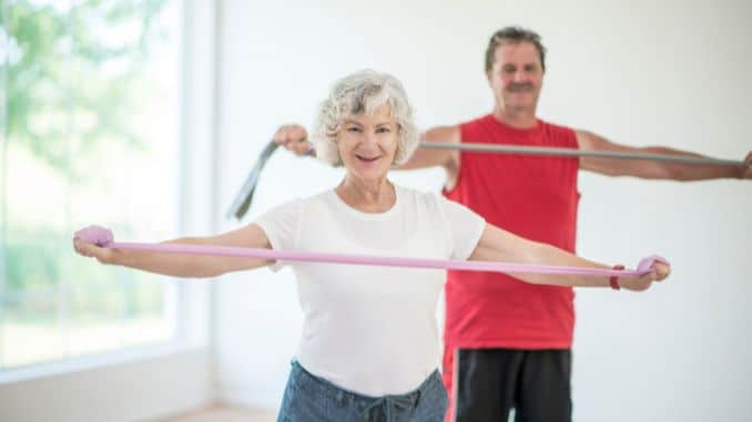 stretching with resistance band