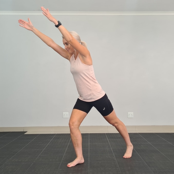 Back Step with Arm Raises