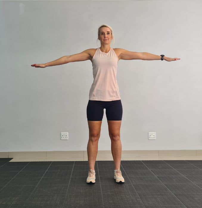 Arm circles start - Neck Shoulder Chair Yoga Poses