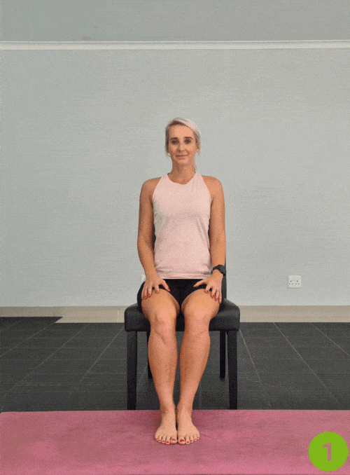Shoulder Rolls- chair yoga for neck pain