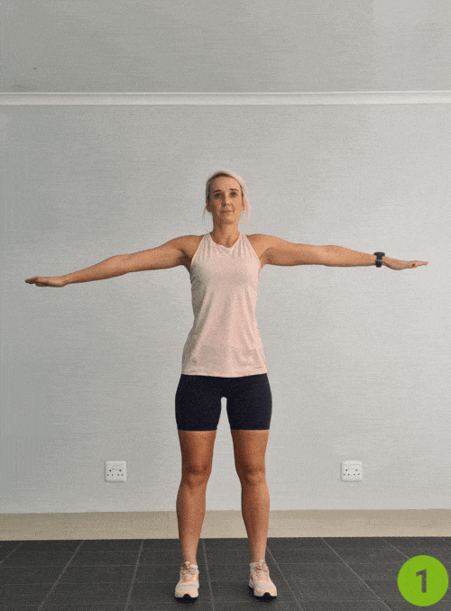 Arm Circles- chair yoga for neck pain