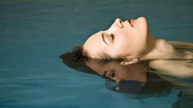woman floating