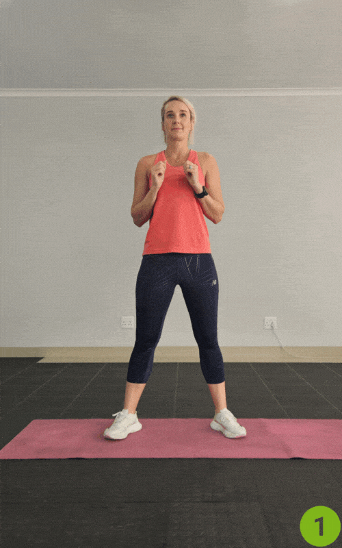 Squat with Overhead Reach - strength training for energy